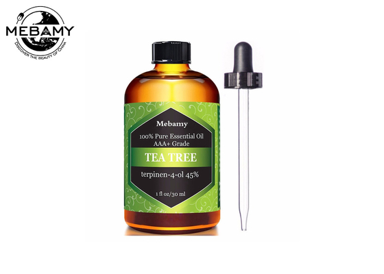 Olio essenziale dell'albero puro 100% naturale del tè per l'aromaterapia per la purificazione della pelle
