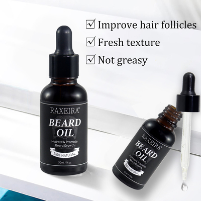 Promuove l'olio della barba dell'emolliente del condizionatore della crescita dei baffi e della barba