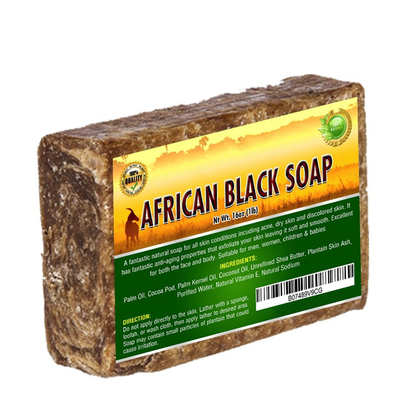 Sapone naturale di MSDS 100% Shea Butter Africa Black Bar per Dull Dry Skin
