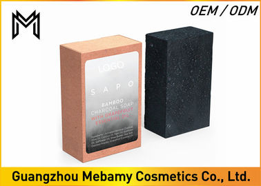 Il carbone fatto a mano organico delicato del bambù nero di Antivari del sapone pulisce senza asciugarsi