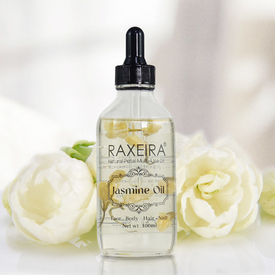 Oli essenziali di massaggio del fiore del gelsomino dell'etichetta 100% di consolidamento naturale puro privato, di imbiancatura e di idratazione